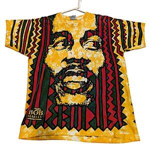 Vintage 1994 Bob Marley Liquid Blue T-Shirt Double Sided Size XL Excellent